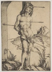 Saint Sébastien attaché à la colonne