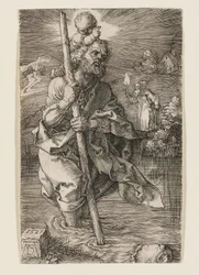 Saint Christophe, la tête tournée vers la droite