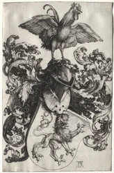 Les armoiries au lion et au coq