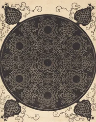 Le quatrième nœud combinant sept groupes circulaires de nœuds aux centres noirs, probablement 1506-1507.