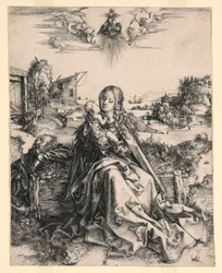 La Sainte Famille avec papillon