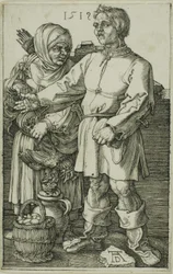 Le paysan et sa femme au marché