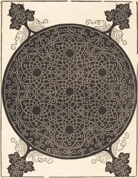 Le sixième nœud (combinant sept petits systèmes de nœuds avec des centres noirs)