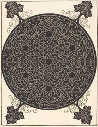 Le Sixième Nœud (combinant sept petits systèmes de nœuds avec des centres noirs)