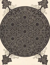 Le sixième nœud combinant sept petits systèmes de nœuds aux centres noirs, probablement 1506-1507