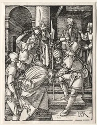 La Petite Passion : Christ devant Anne, 1509-1511