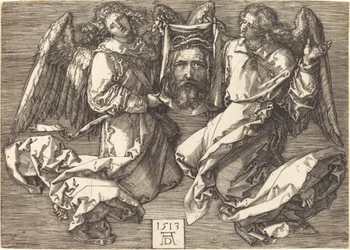 Le Suaire tenu par deux anges