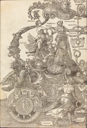 Le Char Triomphal de Maximilien I Le Grand Char Triomphal [plaque 1 de 8], édition latine de 1523
