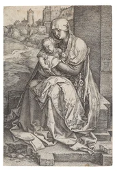 Vierge et Enfant assis près du mur, 1514
