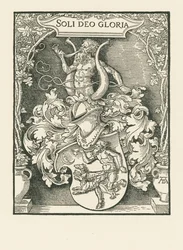 Armoiries de Johann Tscherte, vers 1518 (gravure sur bois)