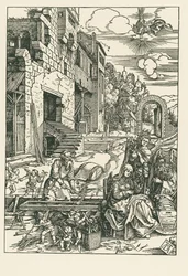 Repos lors de la fuite en Égypte, vers 1502 (gravure sur bois)