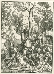 La lamentation pour le Christ, vers 1498-99 (gravure sur bois)