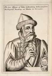 Jean Guttemberg, gravure publiée en 1683