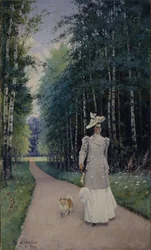 Promenade. Portrait de la comtesse Leokadia Shirinskaya-Shikhmatova, 1894
