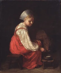 Une paysanne avec un veau, 1829
