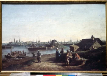 Vue de la ville de Kazan sur la Volga en Russie