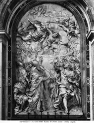 Le pape Léon I (c.390-461) repoussant Attila (c.406-453)