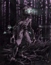 Créature légendaire : Chupacabras, vampire sud-américain Dessin par Alessandro Lonati