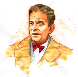 Portrait du psychiatre et psychanalyste français Jacques Lacan (1901-1981)