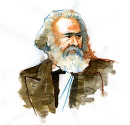 Portrait de Karl Marx (1818-1883), philosophe et théoricien politique