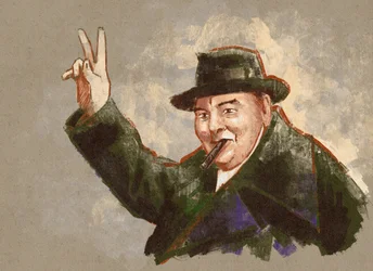 Portrait de Sir Winston Leonard Spencer Churchill (illustration)