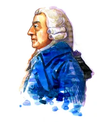Portrait du philosophe et économiste Adam Smith (1723-1790) Dessin