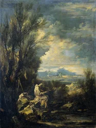 Paysage avec Saint Bruno ?