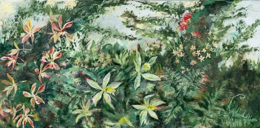 Fleurs tropicales luxuriantes