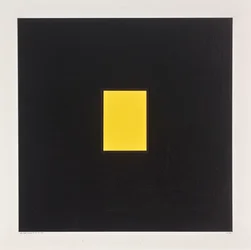 Rectangle jaune sur noir, 2021