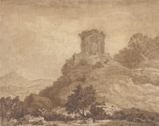 Paysage avec un temple en ruine, c.1756