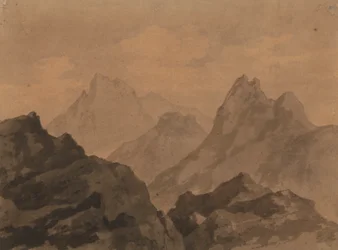 Sommets de montagne (étude de montagne)