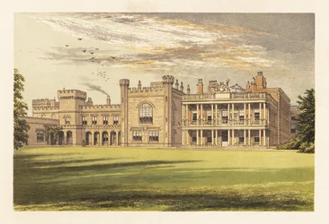 Knowsley Hall, Lancashire, Angleterre, 1880