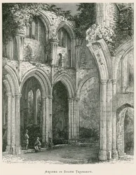 Abbaye de Netley, Arches dans le transept sud (gravure)