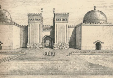 Palais de Sargon, Khorsabad : La porte sud-est, 1886