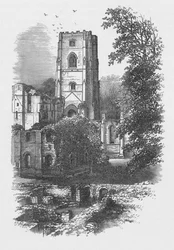 La tour, Abbaye de Fountains, vers 1880, 1897