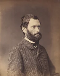 [Homme barbu en veste de tweed], début des années 1860