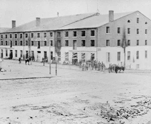 La prison confédérée Libby pour prisonniers de guerre à Richmond, Virginie
