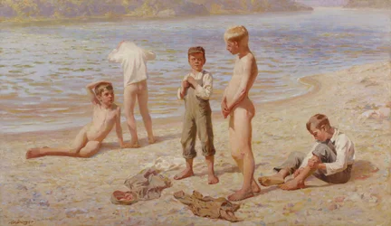 Garçons se baignant