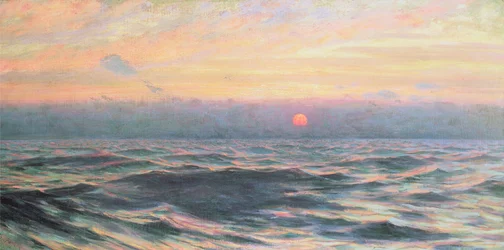 Coucher de soleil, vers 1900