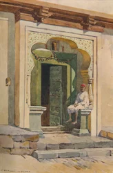 Une porte, Poona, vers 1880-1905