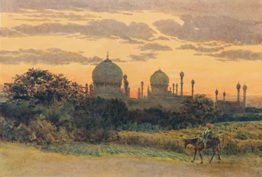 Coucher de soleil derrière l