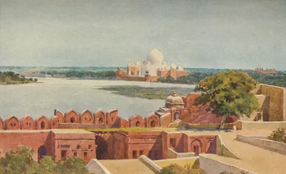 Le Taj depuis le Fort, Agra, c1880 1905