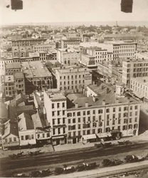 Vue nord depuis la coupole du palais de justice à Chicago, 1858