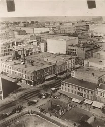 Vue nord-est depuis la coupole du palais de justice à Chicago, 1858