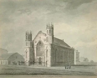 Église St. Thomas, Broadway, New York, vers 1829