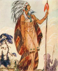 Pocahontas, fille du chef amérindien qui a sauvé John Smith