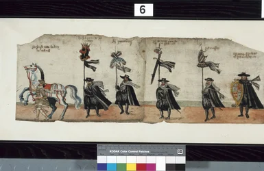 Détail de la procession funéraire de Huntly, dit avoir été utilisé pour les obsèques de George 1er, marquis de Huntly