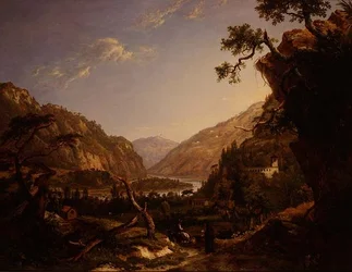 Paysage de rivière rocheuse au Tyrol