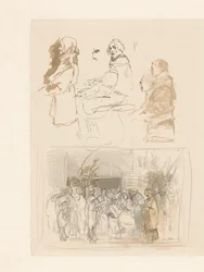 Quelques figures et un cortège funèbre