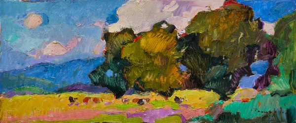 Peinture de campagne vibrante